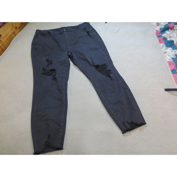 Judy Blue Denim - Judy Blue Womens Jeans 24W Black Distressed Skinny Fit